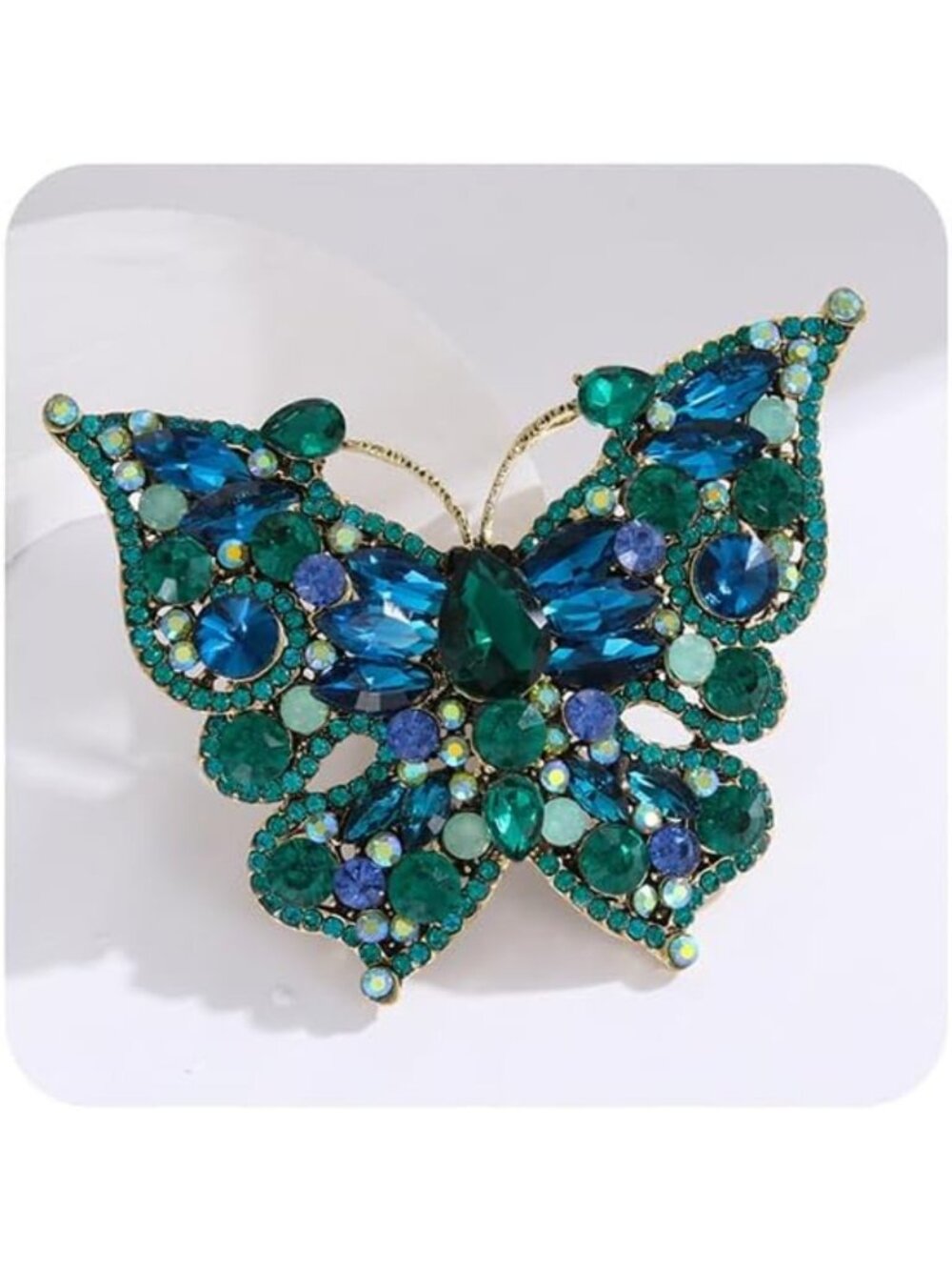 Stunning Rhinestone Butterfly Brooch Pin for Weddings, Prom & Unisex Jewelry